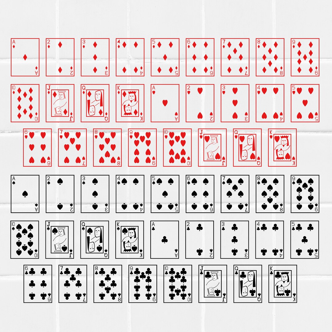 Playing Cards Svg, Playing Cards Clipart,playing Cards Svg Files,playing Cards Cut Files,poker