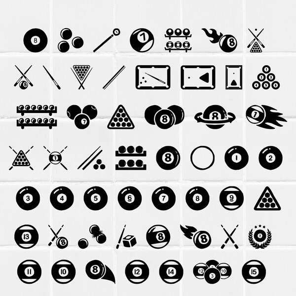 Pool Sticks and 8 Ball Svg - Etsy