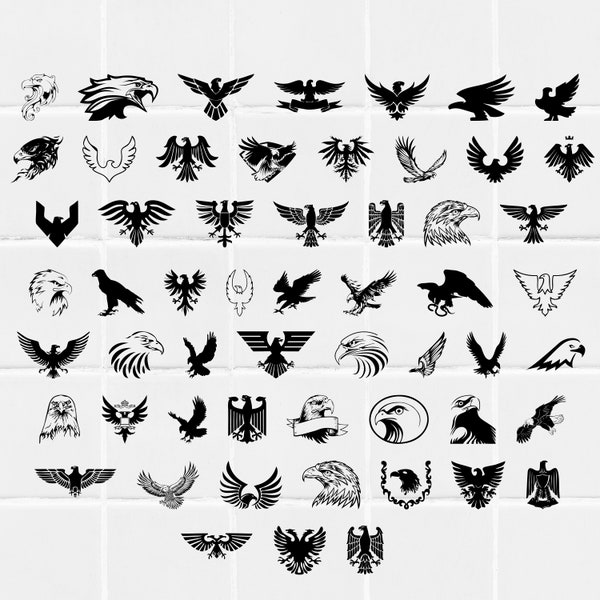 Eagle Svg,57 eagle clipart,eagle head svg,bird svg,fierce eagle,eagle silhouette Svg Png , cricut files , cut file