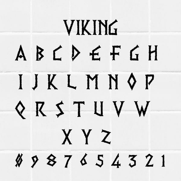 Viking Font Svg Png - Nordic, Celtic, Norwegian Font - Unique Font, Ancient Font - Font for Cricut - Digital Download