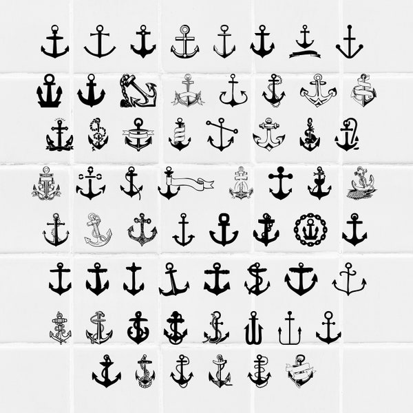 Anchor Svg Bundle,62 anchor clipart,monogram anchor svg,boat anchor svg,nautical,anchor cut file,anchor rope svg