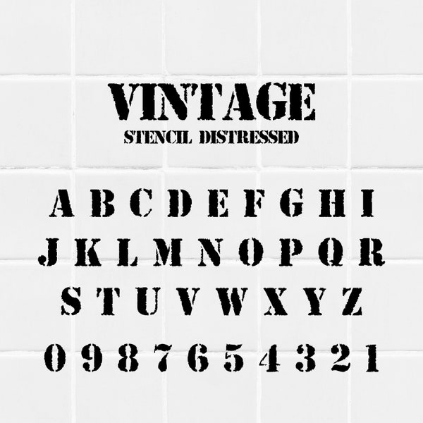 Stencil Font Stencil Letters Font Army Font Military Font Patriotic Font Hunting Font Stencil Font  SVG for Cricut Silhouette Glowforge