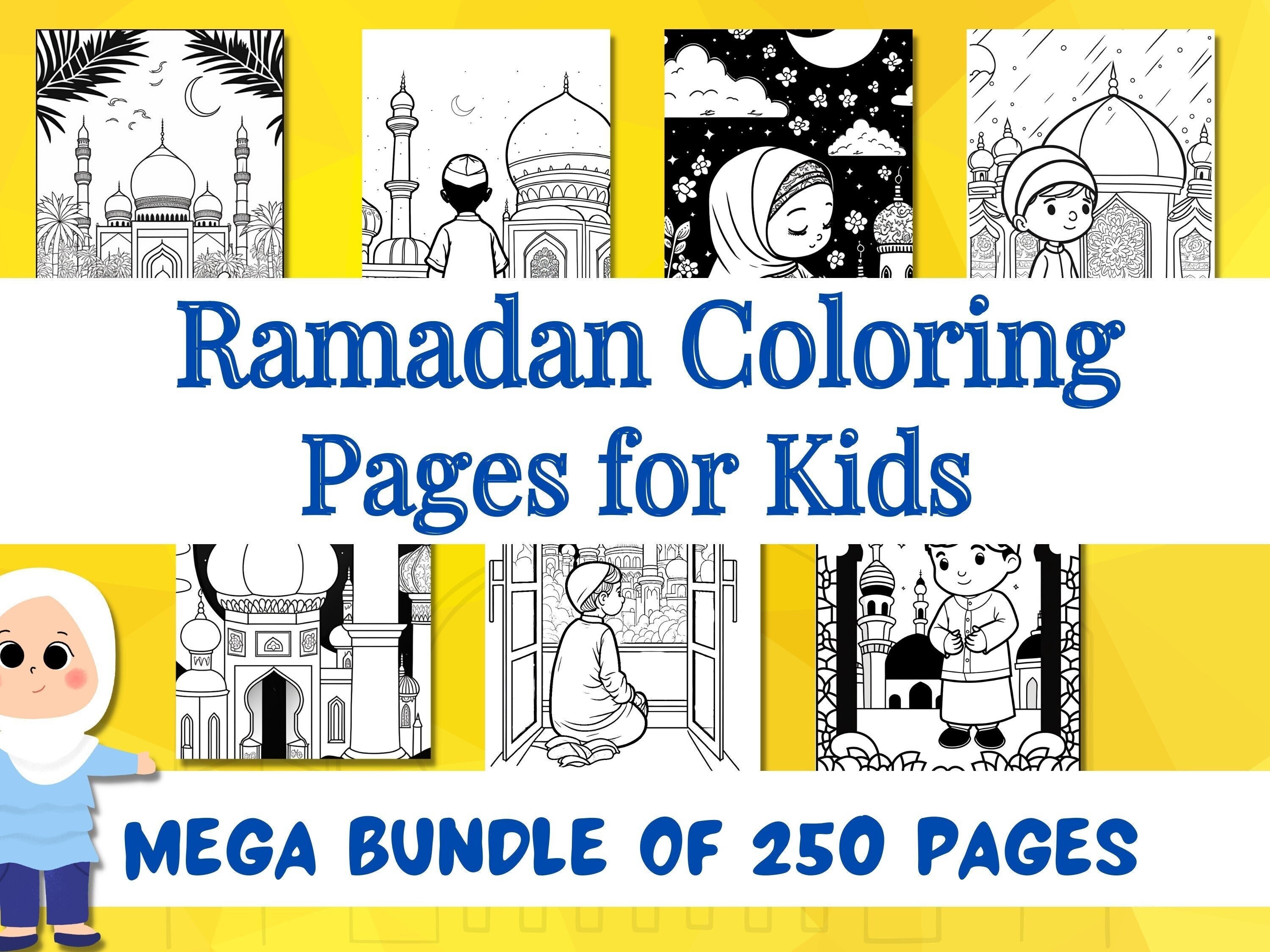 Ramadan coloring pages for kids ramadan activity sheet ramadan gift eid