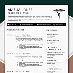 Nurse Resume Template, Medical Resume Template, Nurse CV Template, Professional Resume, RN Resume, Doctor Resume, CNA Nurse Resume, 2023 aj