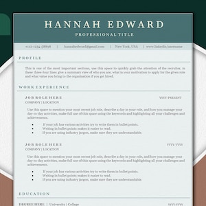 Google Docs Resume, ATS Friendly Resume Template, ATS Resume Template for Word & Google Docs, Cv Template Google, ATS Resume Google Docs he