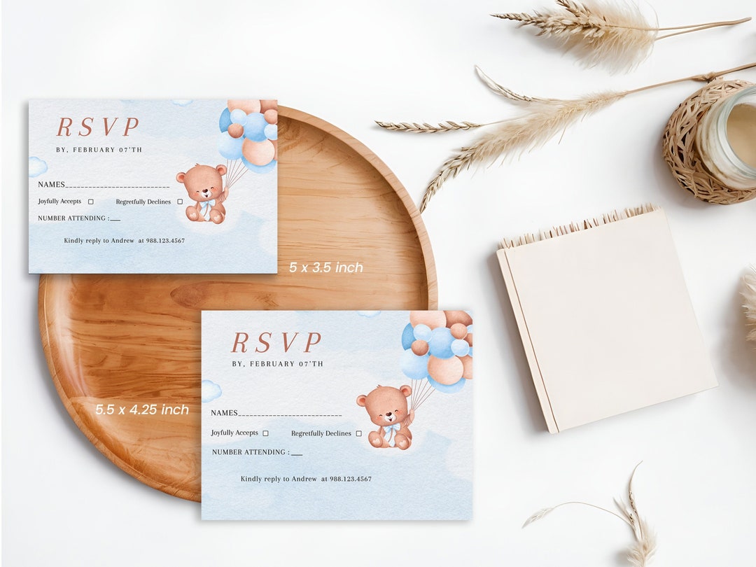 Baby Shower RSVP Template, Baby Shower Party RSVP, Rsvp for Baby Shower ...