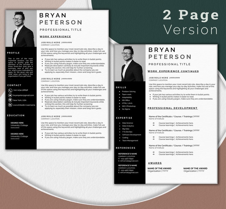 Professional Resume Template With - Il 794xN.4481353842 Dkzc