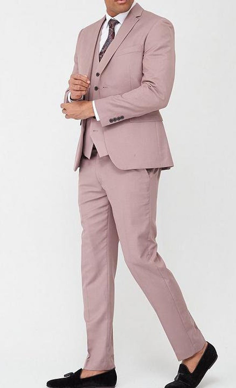 Pink Suit Dusty Pink Suit for Men 3 Piece Suit for Prom Etsy UK