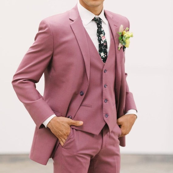 Pink Suit Men Pink Suit Dusty Pink - Etsy