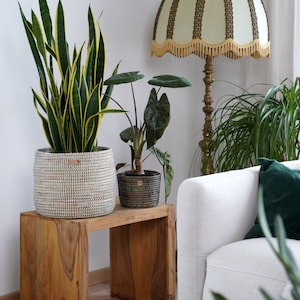 YAADU Cesta/Maceta Nimba (Blanco) – para plantas y otras cosas