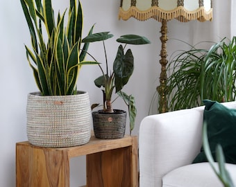 YAADU basket/flowerpot Nimba (white) – for plants and other things