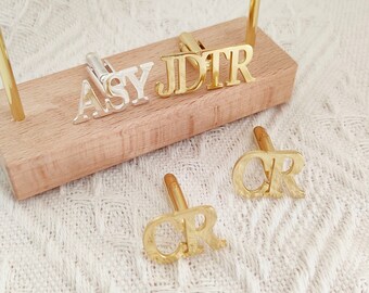 Personalized Name Cufflinks,Custom Silver Initial Cufflinks,Wedding Gift,Fathers Day Gift,Groomsmen gift,Date Cufflinks,Gift for Him