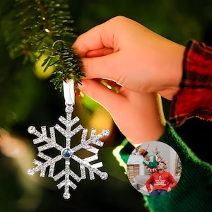 Custom Projection Photo Ornament • Personalized Christmas Baubles • Custom Christmas Decor • Christmas Gift for her