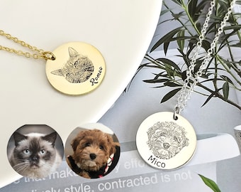 Collar de retrato de mascota personalizado, collar de foto de mascota, collar de perro, collar de mascota, joyería de mascota, regalos conmemorativos de mascotas