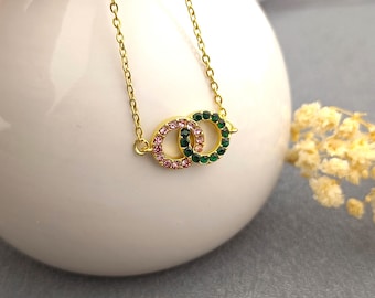 Benutzerdefinierte Geburtsstein Halskette • Edelstein Halskette • Geschenke für Sie • Muttertagsgeschenke