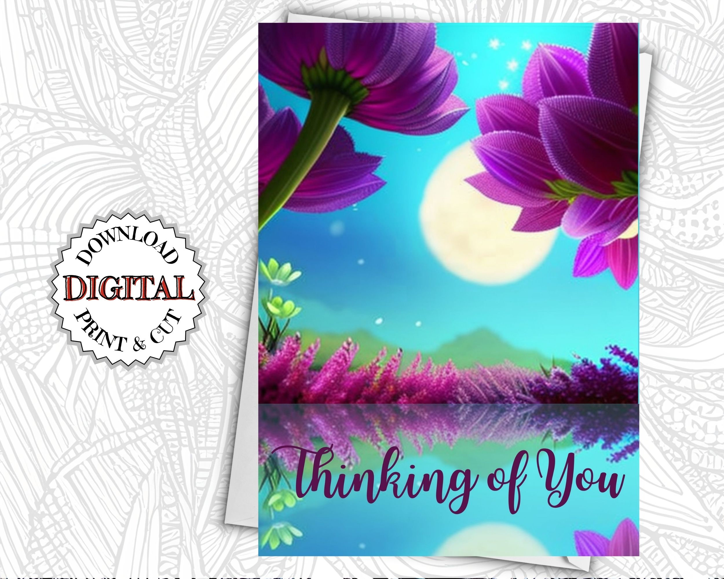 Thinking of You Printable Card, Instant Download PDF, Thinking of You ...