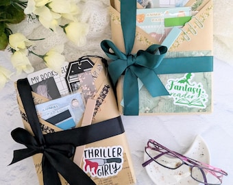 Blind Date With A Book Box For Romantasy Reader, Dark Romance Gift Box, Book Club Gift, Choose Your Genre Book Bundle With Self Care Items