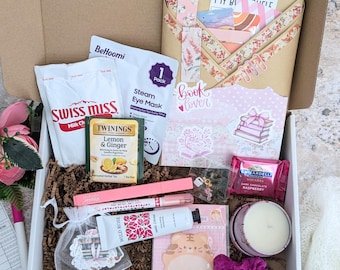 Blind Date With A Book Box For Thriller Reader, Dark Romance Gift Box, Book Club Gift For Her, Choose Your Genre Book With Self Care Items