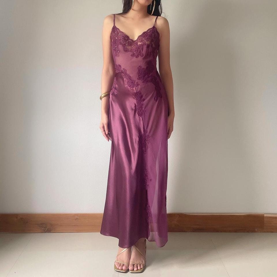 Madison Slip Dress Mulberry main image 1