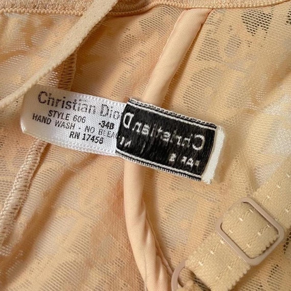 Vintage Christian Dior Monogram Mesh Bodysuit (34… - image 5