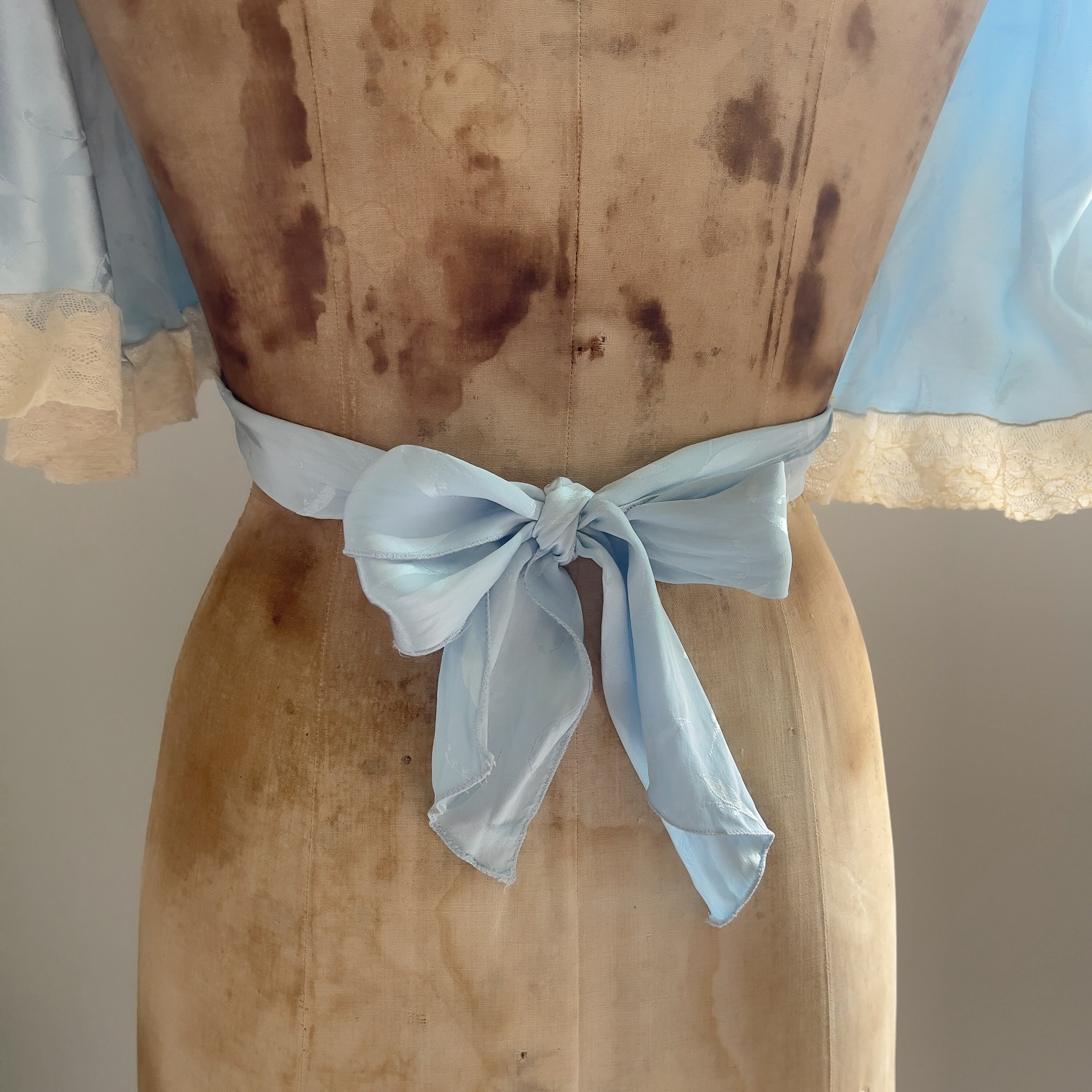 Vintage 1930's Blue Satin Bed Jacket S-M - Etsy Sweden
