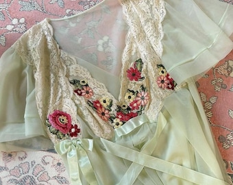 Romantic Vintage Green Slip Set (XS-S)