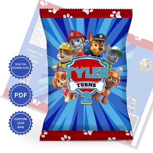 Kit imprimible gratis Paw Patrol (Patrulla Canina) Rubble candy