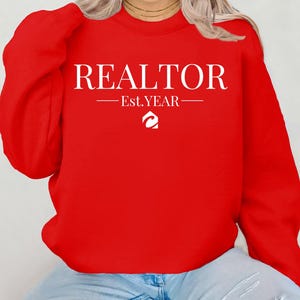 Personalized Real Estate Agent Sweatshirt, Realtor Sweatshirt, Real Estate Agent Gift, Realtor Shirts, Gift for Realtor, Established Year