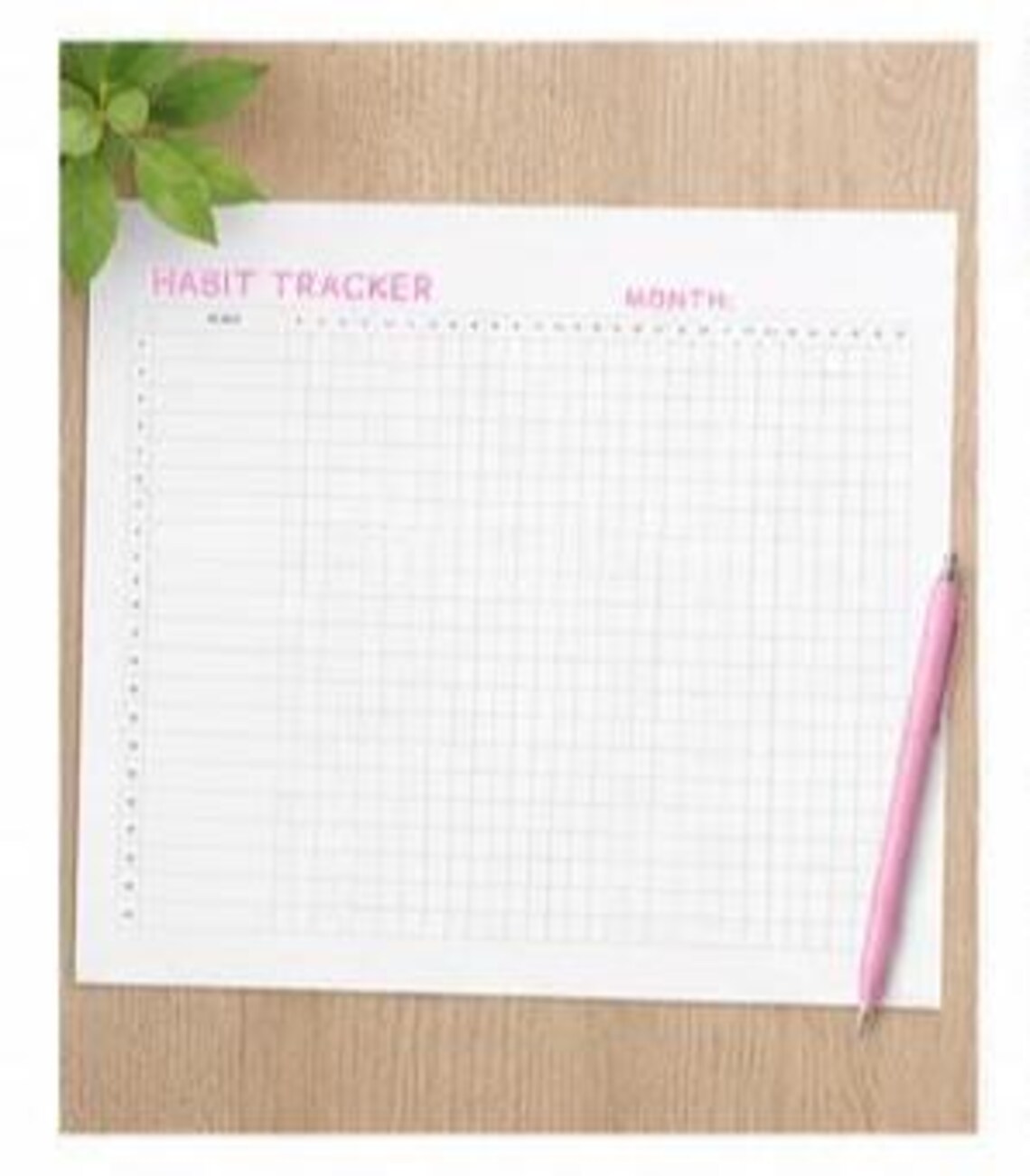 Minimalist Habit Tracker Printable | Monthly Tracker PDF A4 & US Letter ...