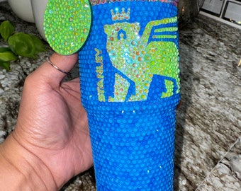 Bling Stanley Quencher-Bicchiere Stanley da 14 once-Bicchiere con strass-Regali per lei-Bicchiere isolato-Bambini Bling Stanley-Bicchieri di lusso