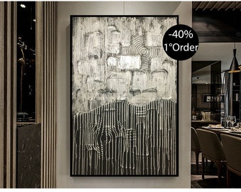 Abstract Painting Hand Painted on Canvas Modern Contemporary Art Painting Original Living Room Large Wall Measure Frame Gallery Italy