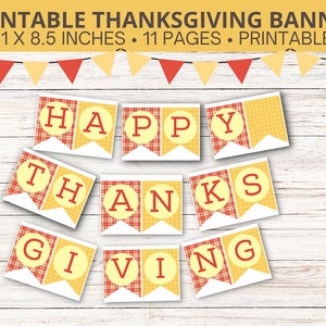 Printable Happy Thanksgiving Banner