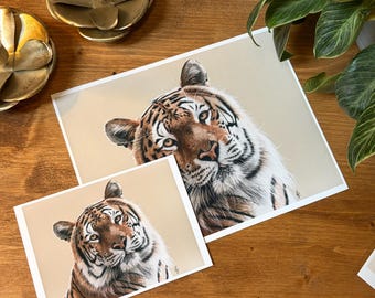 Makes You Wonder | Fine Art Giclee Print | Realistic Tiger Drawing