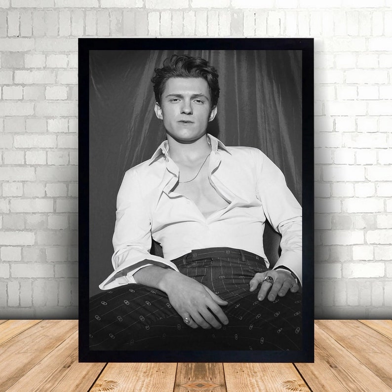 Tom Holland Movie Poster Wall Art Canvas Print Room Decor Etsy
