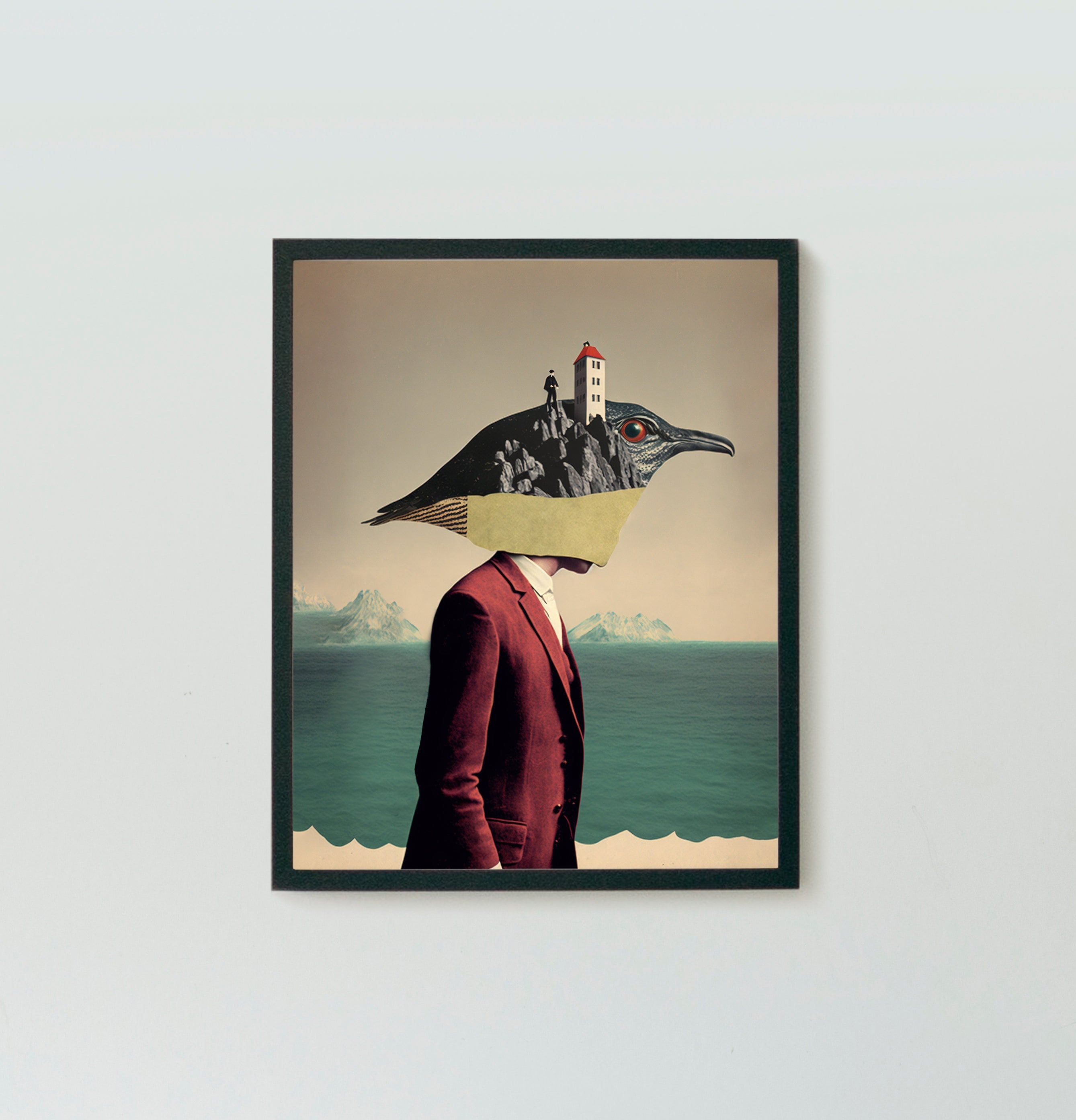 Animal Head Human Body Art Surrealism Digital Download Etsy