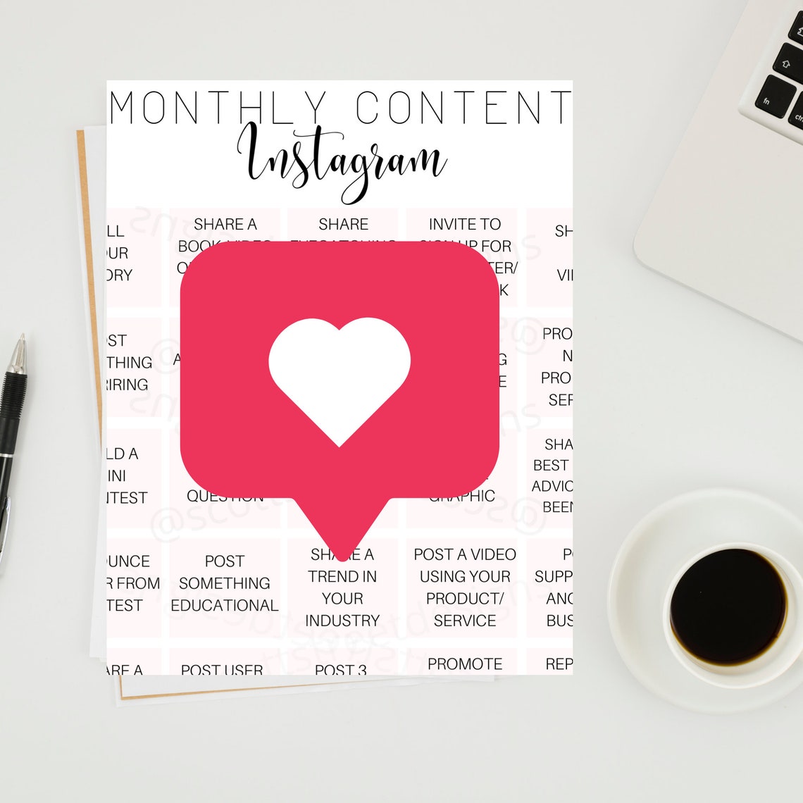 Instagram Planner Printable Instagram Planner PDF Content - Etsy