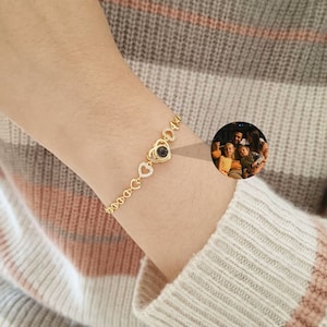 Custom Photo Projection Bracelet, Memorial Picture Inside Bracelet, Personalized Photo Bracelet, Anniversary Gift, Gift for Her,wedding gift