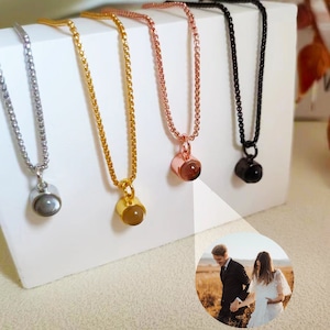 Collar con proyección de fotos personalizado, collar con proyección de burbujas de plata personalizado, regalo conmemorativo, regalo para ella, regalos de cumpleaños, regalo de Navidad