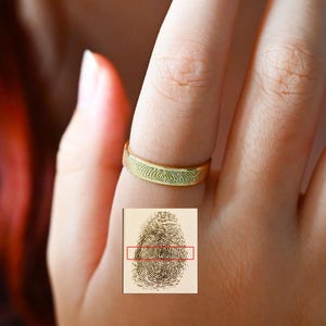 Fingerabdruck Ring, Hund Fingerabdruck Ring, Hund Fingerabdruck Ring, Eternity Ring, Handschrift Schmuck, Versprechen Ring, Hochzeitsgeschenk, Geschenk für Mama, Weihnachtsgeschenk