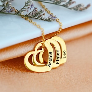 Collar con nombre de familia personalizado, collar con letras grabadas, collar con nombre árabe, regalo del día de la madre, regalo de cumpleaños para ella, regalo de Pascua con nombre de niño