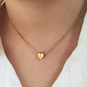 Engraved Heart Necklace,Custom Letter Necklace,Initial Tag Necklace,Name Jewelry,Mom Gift,Gift For Her,Anniversary Gift,Christmas Gift