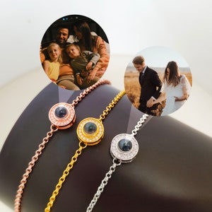 Personalized Photo Bracelet,Photo Projection Bracelet,Memorial Picture Inside Bracelet,Gift for Her,Couples bracelet,Birthday Wedding Gift