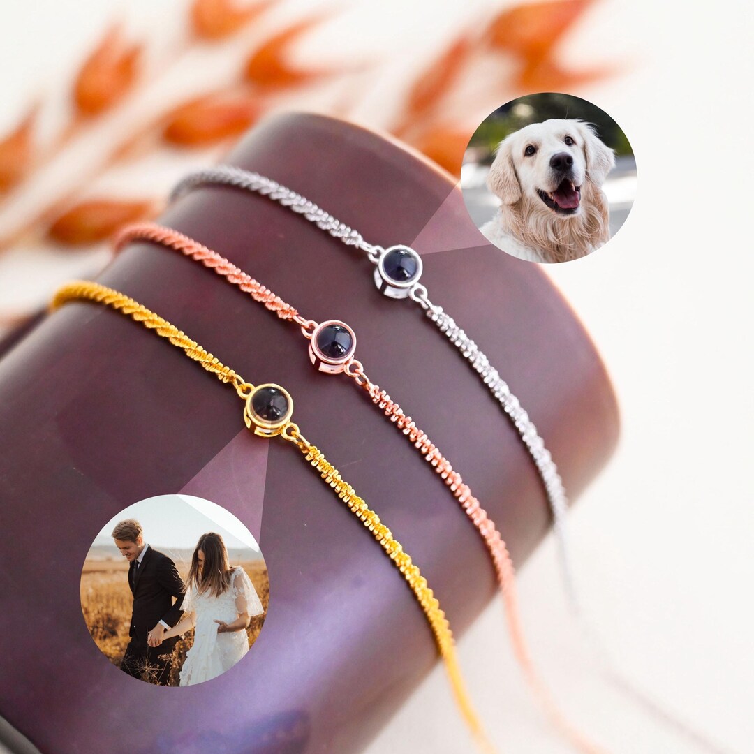 Personalised Pet Photo Bracelet,projection Bracelet,pet Keepsake Gift