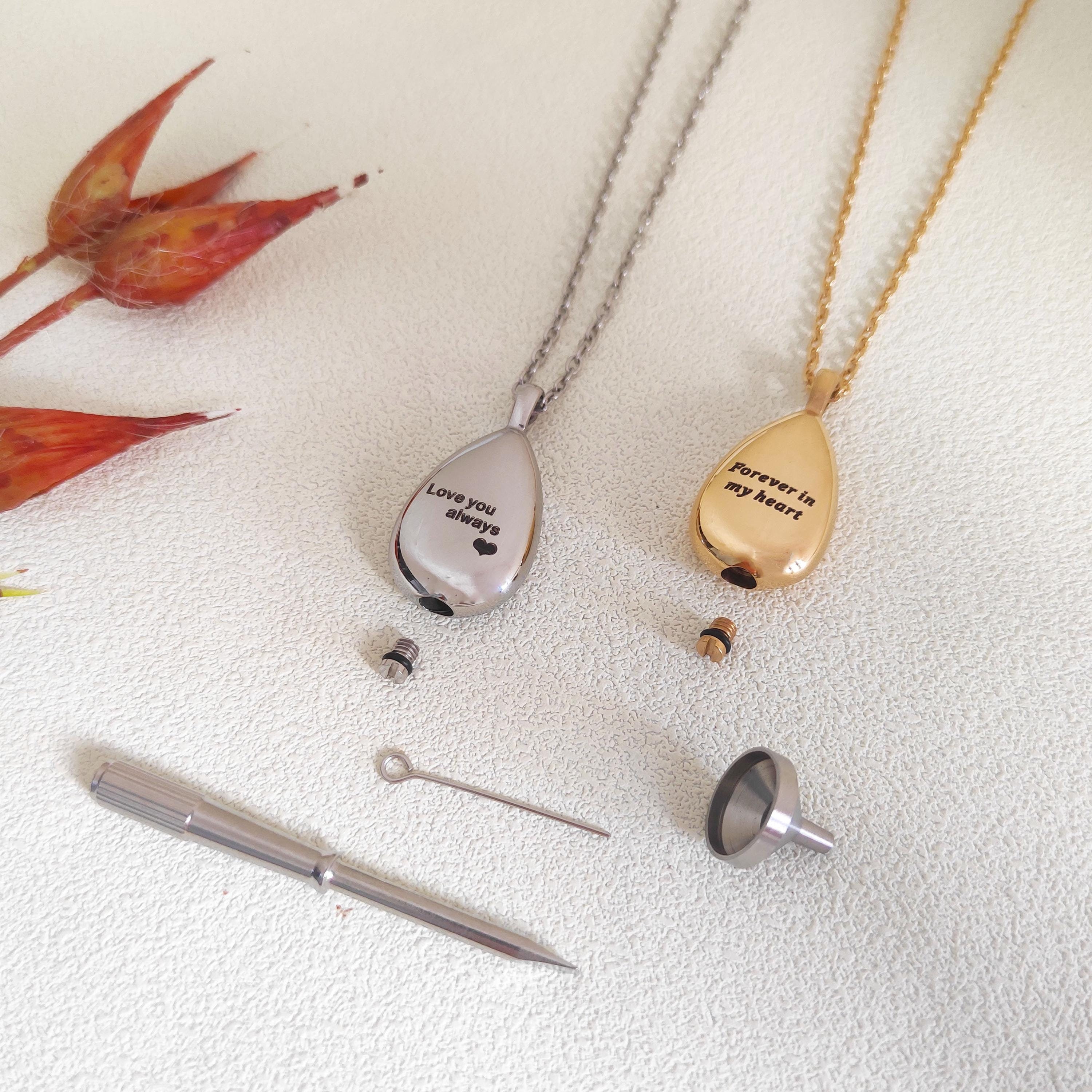 Collana con urna commemorativa personalizzata a forma di goccia - Italia