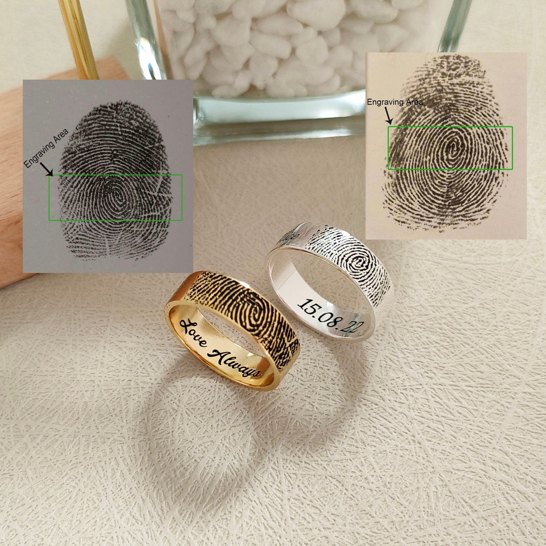 Fngerprnt Memoral Jewelry - Etsy