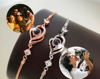 Pulsera de proyección de fotos personalizada, pulsera de fotos personalizada, pulsera con imagen en el interior, regalo para ella, regalo del día de San Valentín, regalo para el mejor amigo