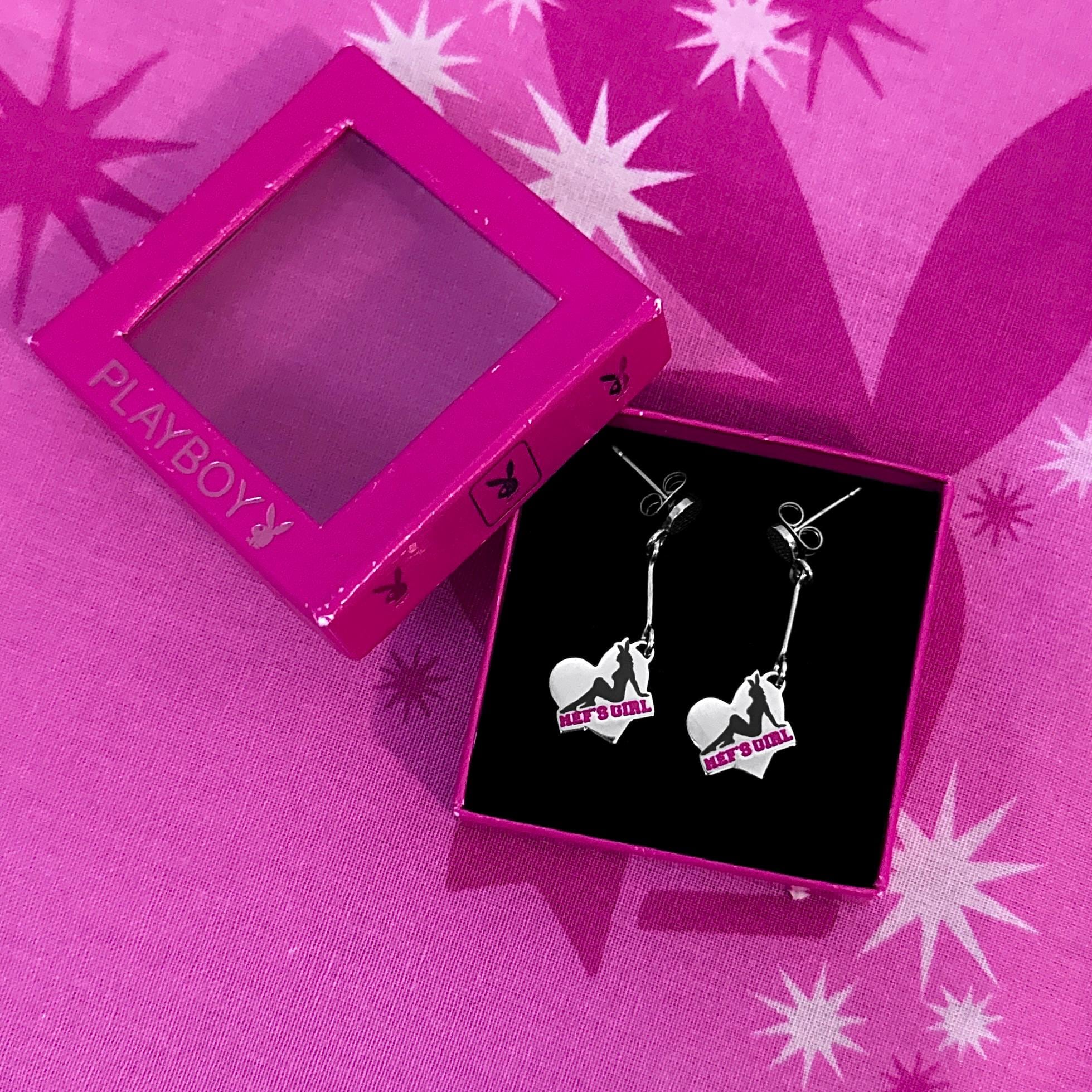 Boucles D'oreilles Puces Playboy Argentées – Acier Inoxydable Et Zircon – Tata Gisèle