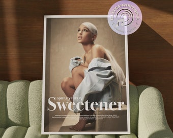 Sweetener by Ariana Grande Album Poster, INSTANT DOWNLOAD