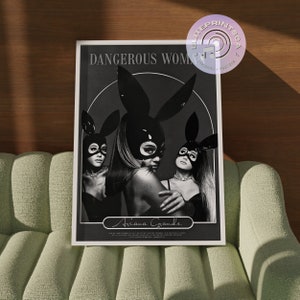 Dangerous Woman by Ariana Grande B&W Album Poster, INSTANT DOWNLOAD