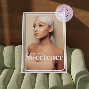 Sweetener by Ariana Grande Album Poster, INSTANT DOWNLOAD